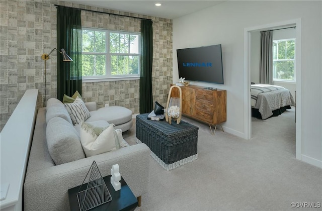 view of carpeted living room