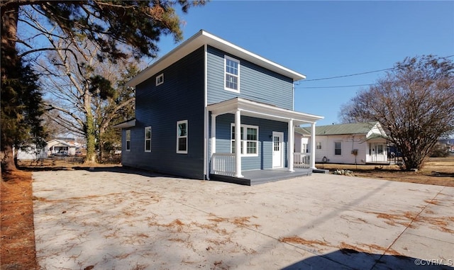 front of property with a porch