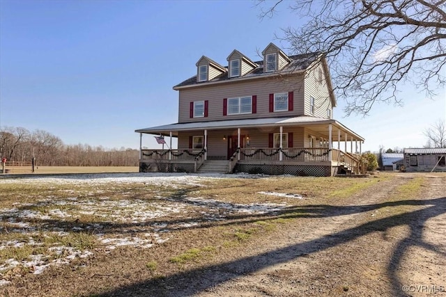 farmhouse-style home with a porch