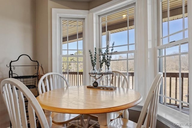 view of dining room