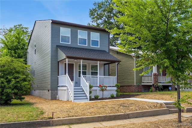 view of front of home with a porch