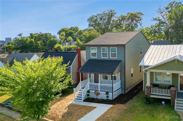 view of front of house with a porch