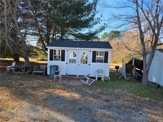 view of outbuilding