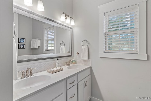 bathroom with vanity