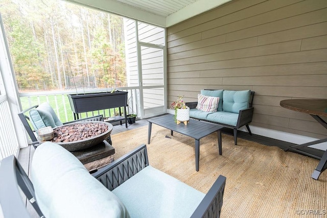 view of sunroom