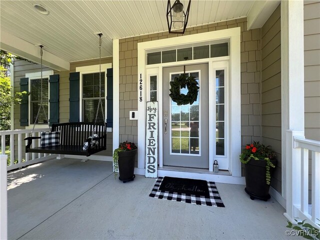 12618 Capernwray Ter, Chesterfield, VA 23838 - view of exterior entry featuring covered porch