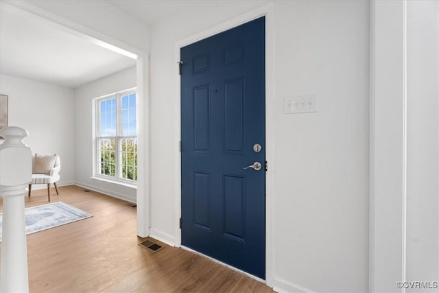 entrance foyer featuring hardwood / wood-style flooring