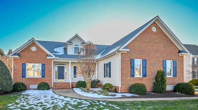 view of front of home with a porch