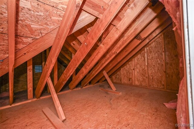 view of attic