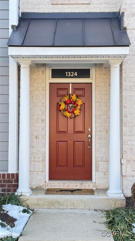 view of doorway to property