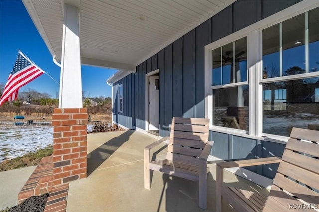 view of patio / terrace featuring a porch