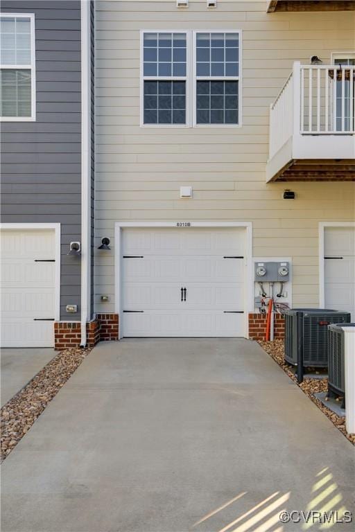 garage with central AC