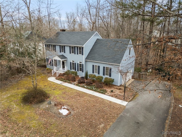 view of colonial inspired home