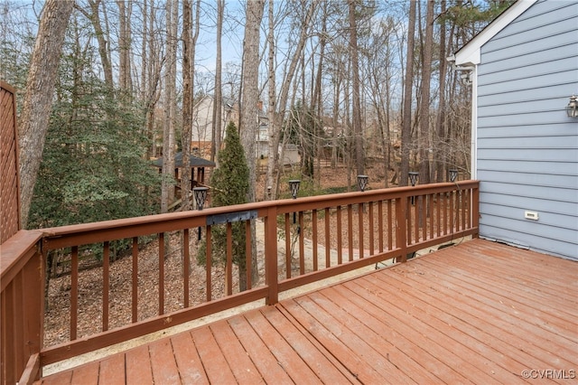 view of wooden terrace