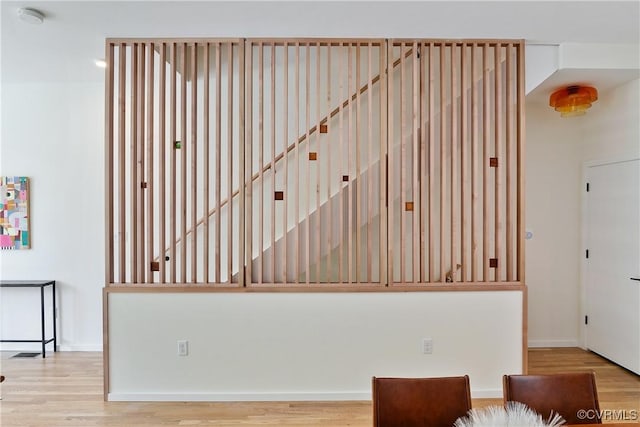 interior space featuring light wood-type flooring