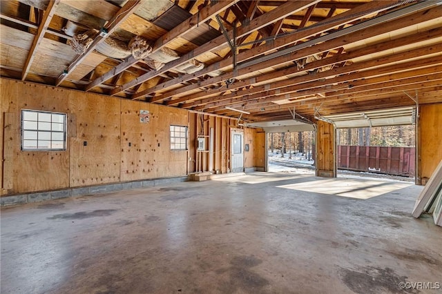 miscellaneous room with concrete flooring