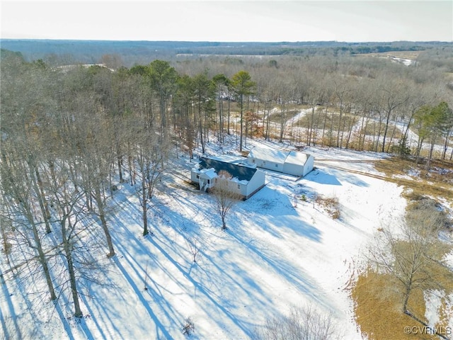 view of snowy aerial view