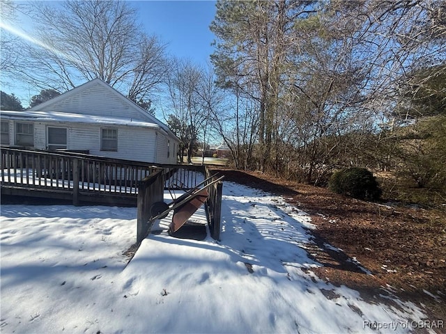 exterior space with a wooden deck