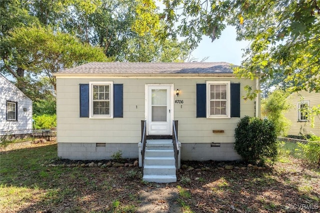 view of bungalow-style house