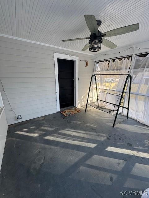 view of patio / terrace with ceiling fan