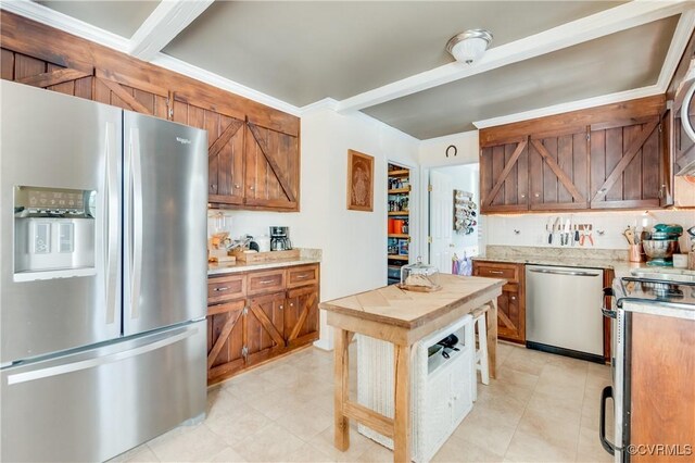 kitchen with appliances with stainless steel finishes