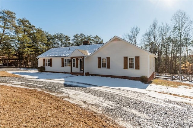 view of front of property