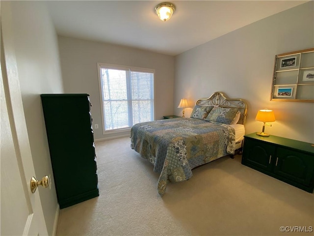 bedroom with carpet floors