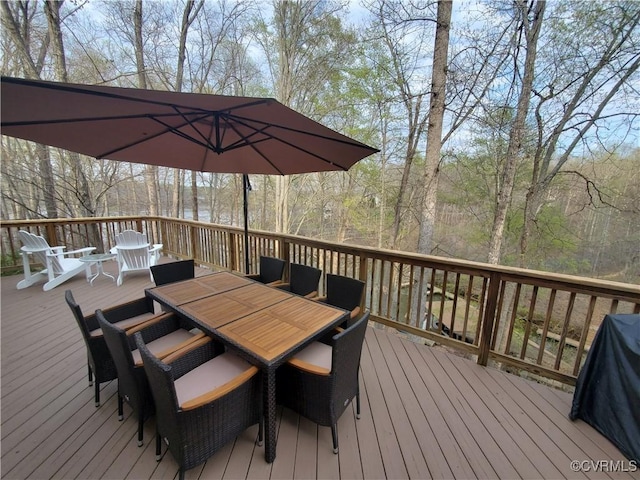 view of wooden terrace