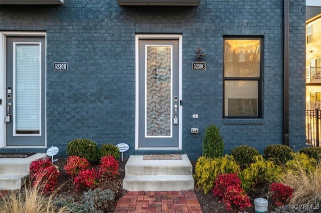 view of doorway to property