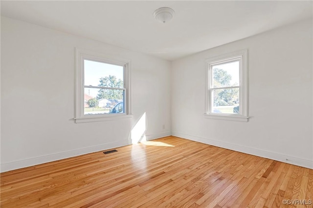 empty room featuring light hardwood / wood-style flooring