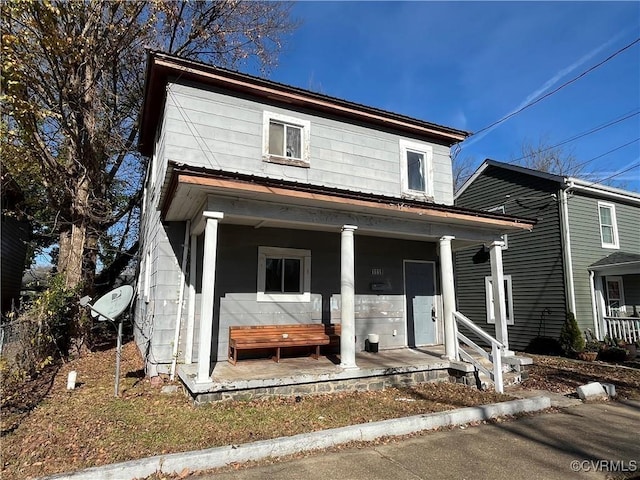 view of front facade with covered porch