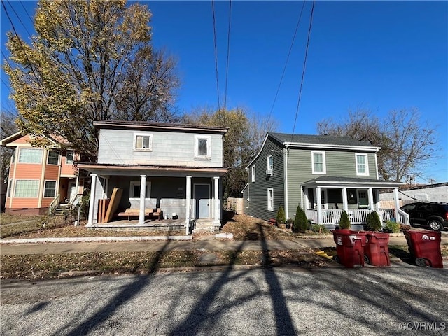 front facade with covered porch