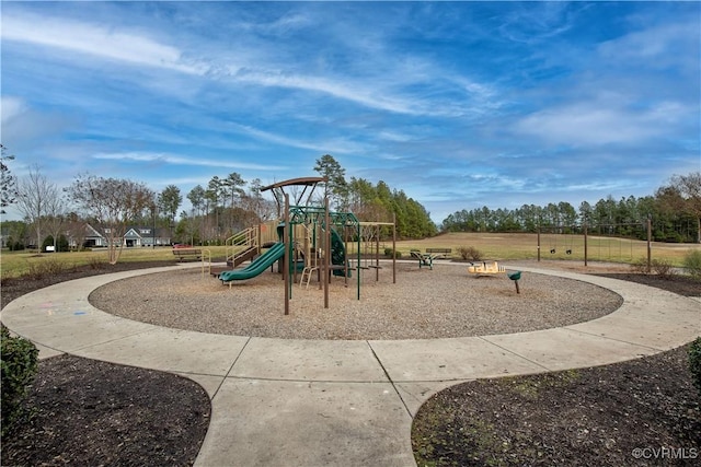 view of jungle gym