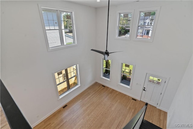 interior space featuring light wood-type flooring