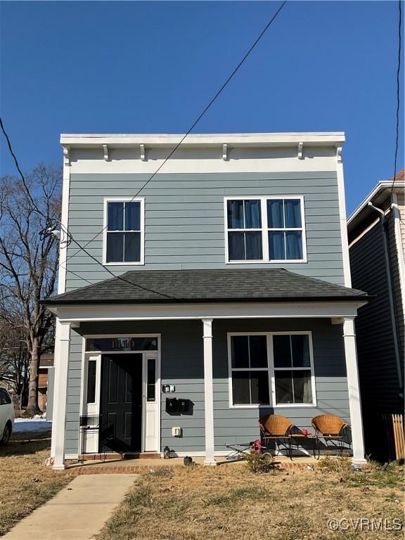 view of front of home with a porch