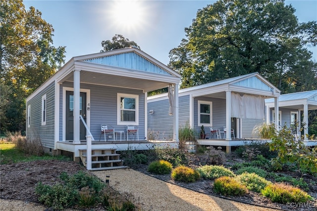 view of front of property with a porch