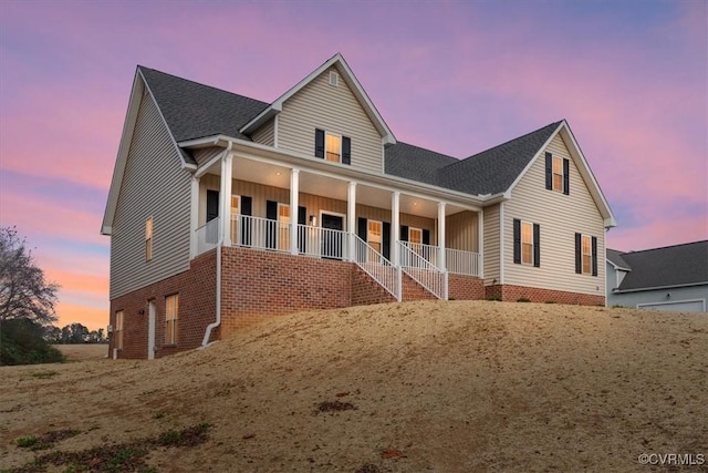 view of front of home with a porch