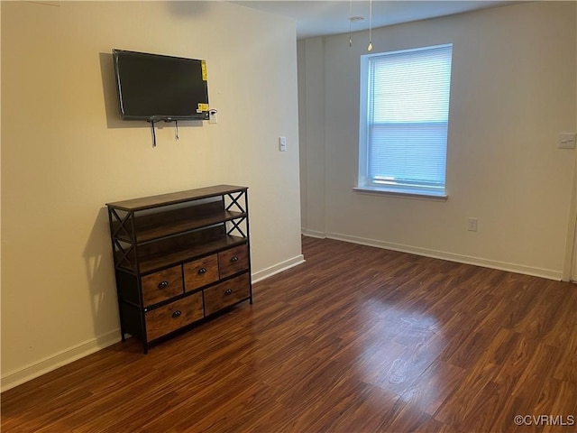 interior space featuring dark wood-type flooring