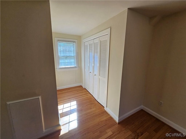 hall featuring light wood-type flooring