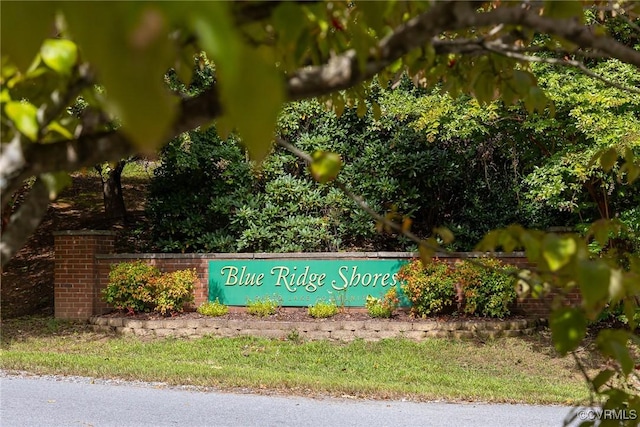 view of community sign