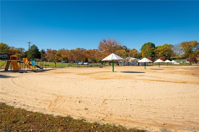 view of home's community with a gazebo and a playground