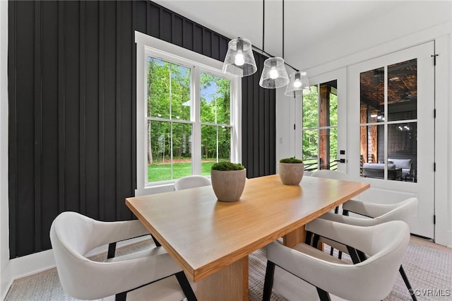 view of dining space