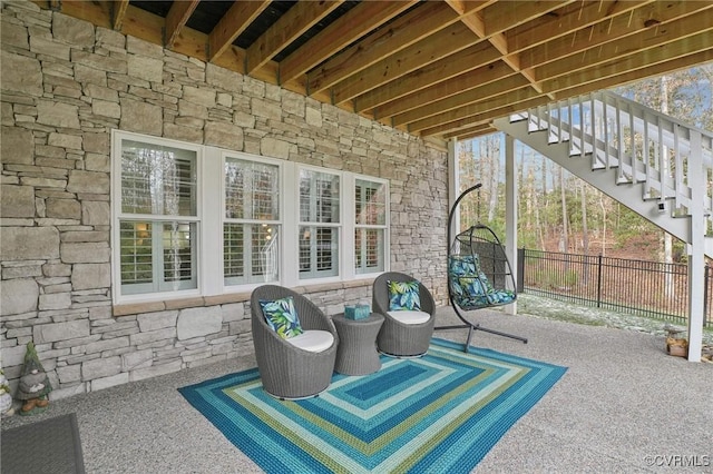 11513 Barrows Ridge Ln, Chesterfield, VA 23838 - view of patio with stairway and fence
