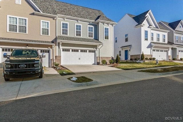 multi unit property featuring a garage