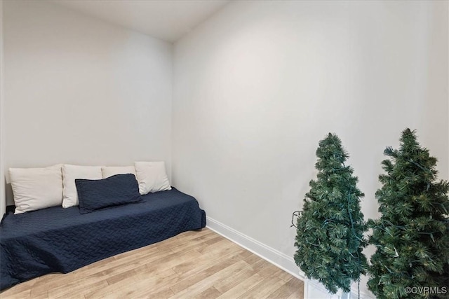 bedroom featuring light hardwood / wood-style flooring