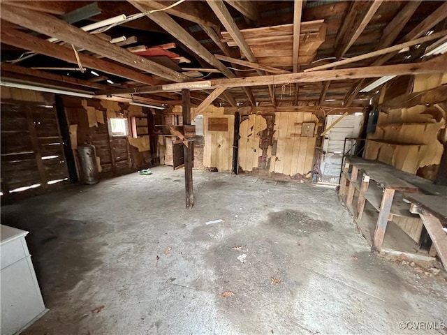 interior space featuring water heater