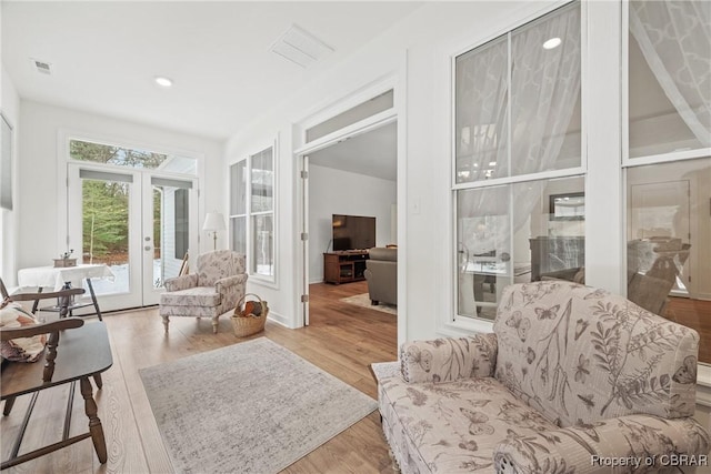 sunroom / solarium with french doors