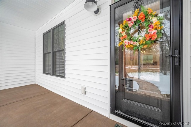 view of doorway to property