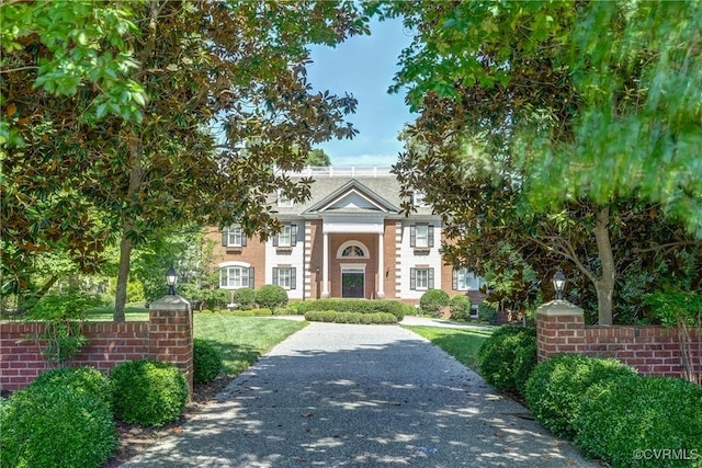 view of greek revival inspired property