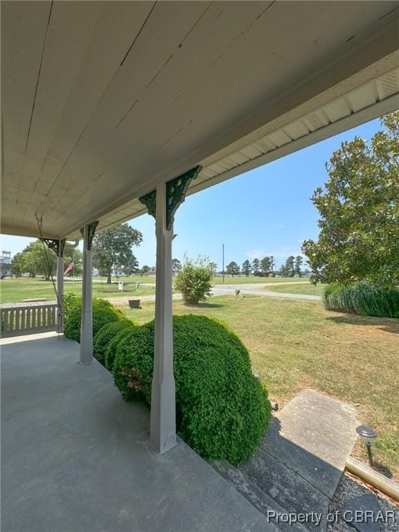 view of patio with a porch